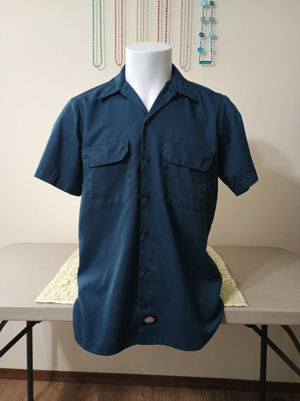 Vintage Dickies Short Sleeve Workwear Shirt Blue Sz. Medium